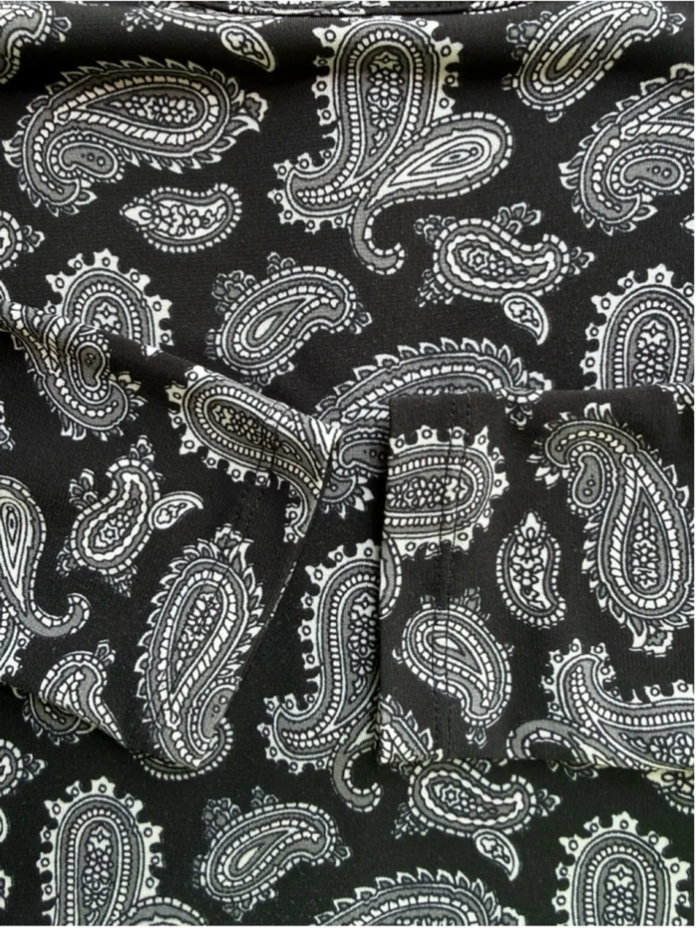 Michael Kors Black Paisley Long-Sleeve Mini Dress Size XS Classic Stretch Office